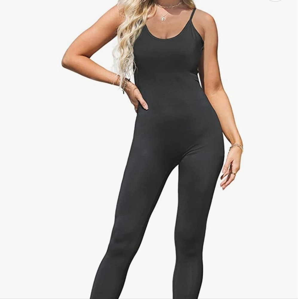Amilia Womens Spaghetti Strap Bodycon Tank One Piece Jumpsuits Rompers Playsuit